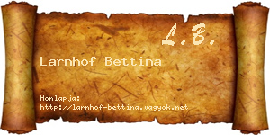 Larnhof Bettina névjegykártya